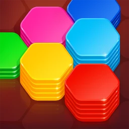 Icône de Hexa Stack: Puzzle de Couleurs